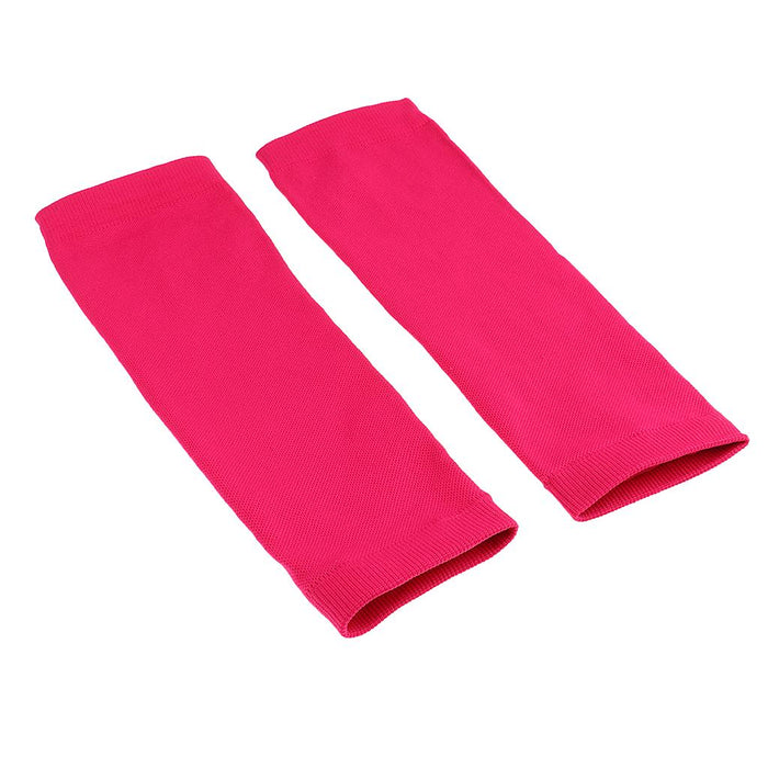 2 Pieces Outdoor Compression Socks Calf Sleeve Shin Splint Support Wrap Rose