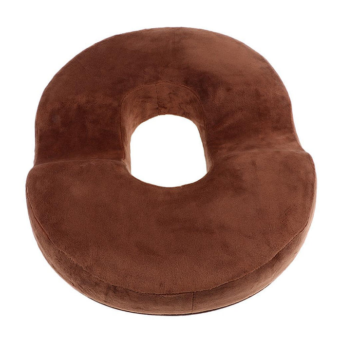 Donut Seat Cushion Pillow Memory Foam Orthopedic Tailbone Pain Relief Coffee