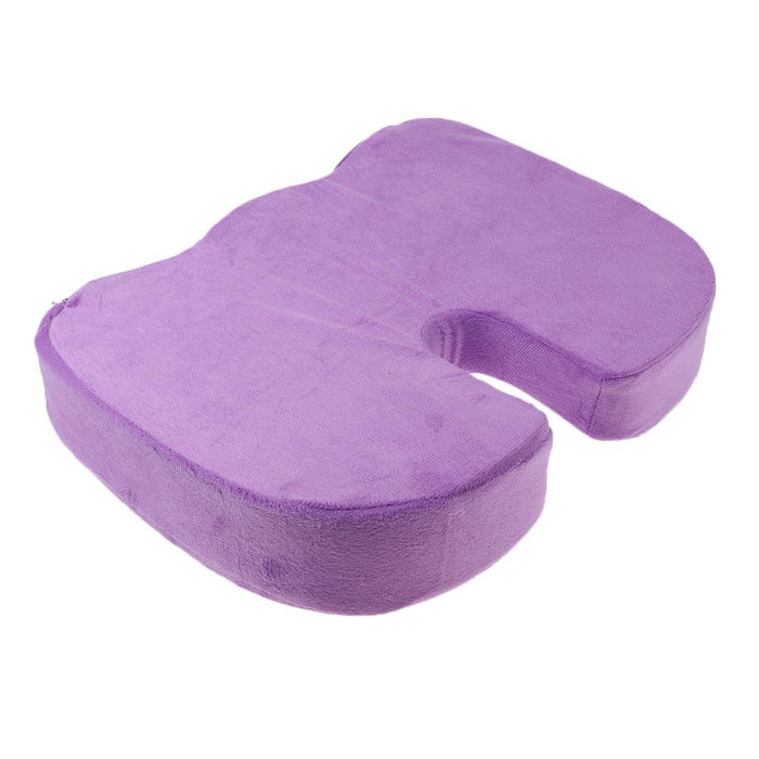 Crofta Memory Foam Gel Orthopedic Coccyx Seat Cushion Tailbone Pillow Purple