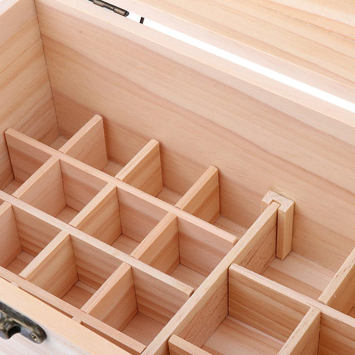 22 Grids Essential Oil Wooden Box Storage Case Spray Bottles & Roller Balls Organizer Aromatherapy Container