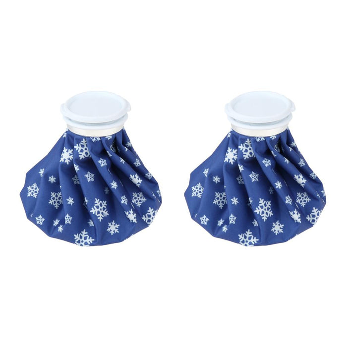 2 Pieces Blue Reusable Ice Bag Cold Hot Water Pack for Injuries 6 inch