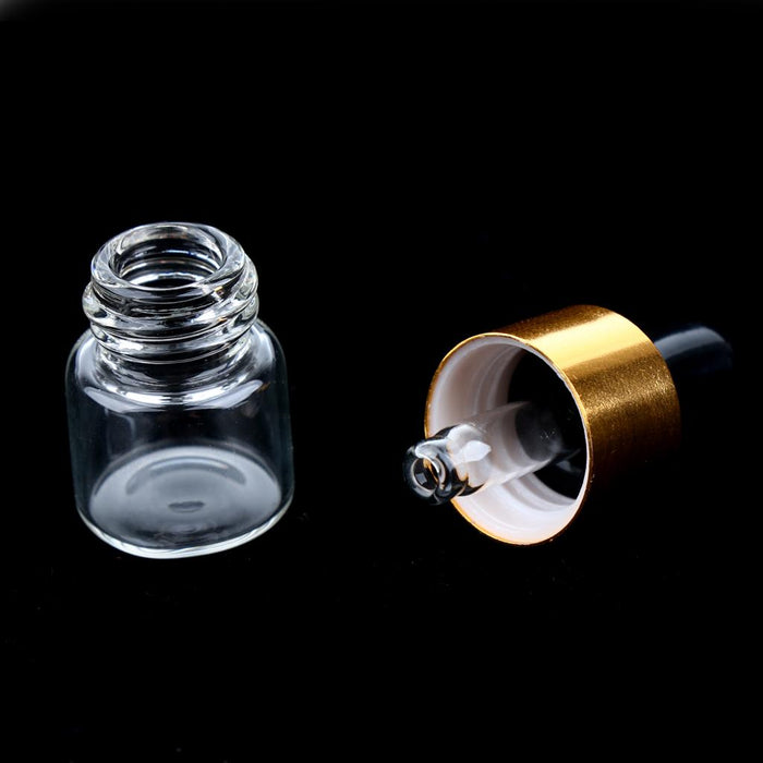 20 Pieces Travel Empty Glass Essential Oil Refillable Dropper Bottles 1 ML