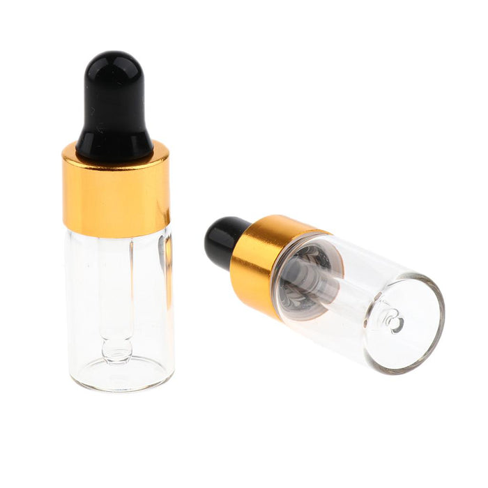 20 Pieces Travel Empty Glass Essential Oil Refillable Dropper Bottles 3 ML