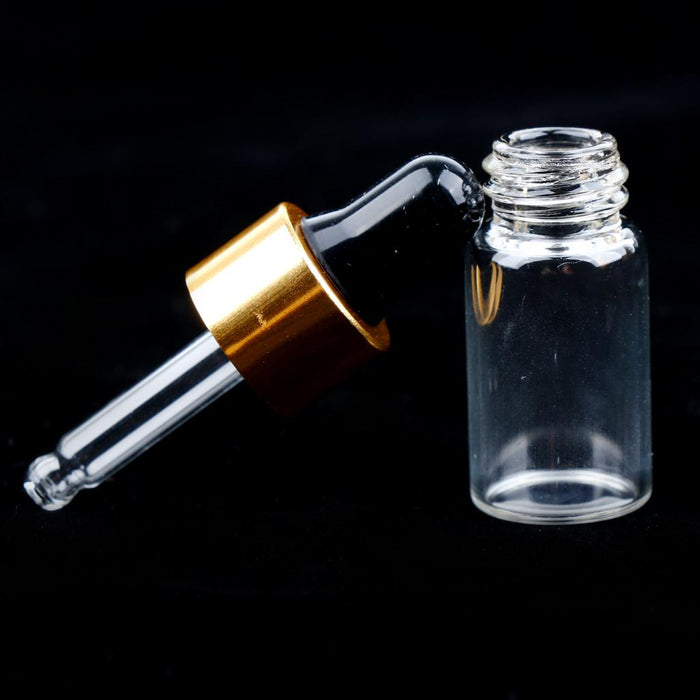 20 Pieces Travel Empty Glass Essential Oil Refillable Dropper Bottles 3 ML