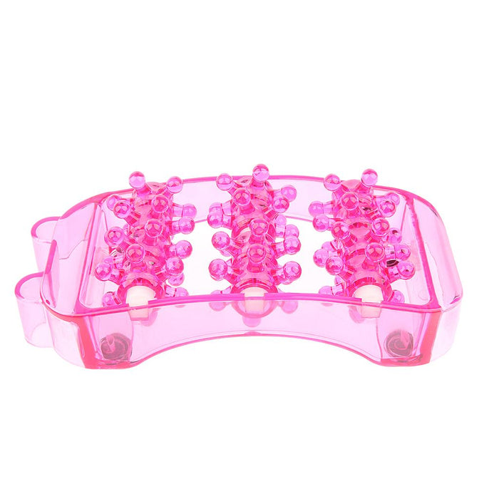 2 Pieces Plastic Foot Massager Roller Triggle Point Self Massage Tool Pink