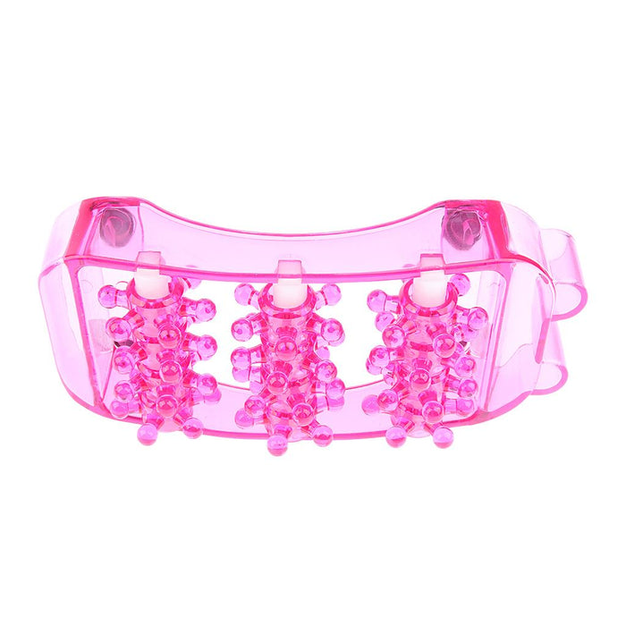 2 Pieces Plastic Foot Massager Roller Triggle Point Self Massage Tool Pink