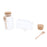 2 Pieces ABS Bath Salt Bottles Empty Clear Corked Jar with Wood Spoon  200g