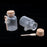 2 Pieces ABS Bath Salt Bottles Empty Clear Corked Jar with Wood Spoon  200g