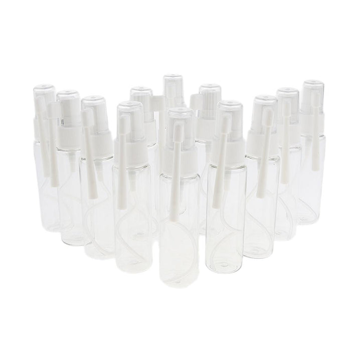 12 Pieces Empty 360 Rotation Spray Refillable Bottle Atomizer Transparent