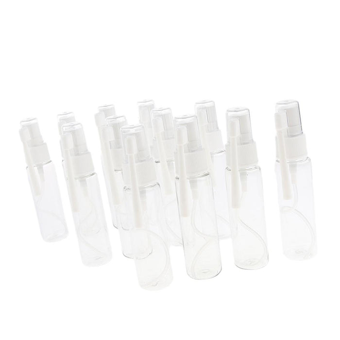 12 Pieces Empty 360 Rotation Spray Refillable Bottle Atomizer Transparent