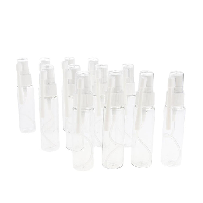 12 Pieces Empty 360 Rotation Spray Refillable Bottle Atomizer Transparent