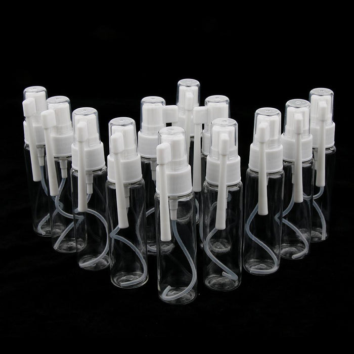 12 Pieces Empty 360 Rotation Spray Refillable Bottle Atomizer Transparent