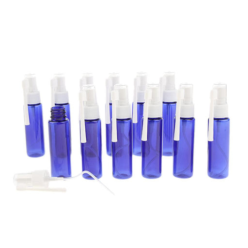 12 Pieces Empty 360 Rotation Spray Refillable Bottle Atomizer Blue