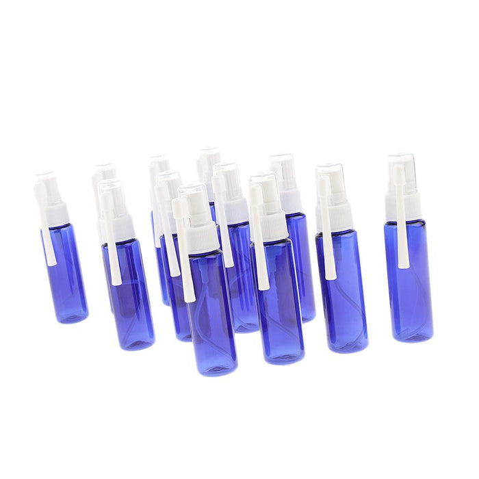 12 Pieces Empty 360 Rotation Spray Refillable Bottle Atomizer Blue