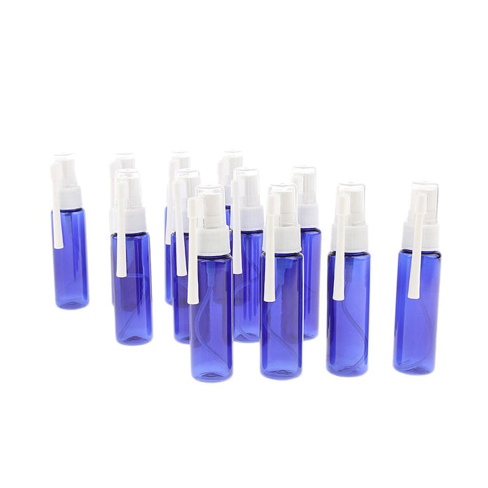 12 Pieces Empty 360 Rotation Spray Refillable Bottle Atomizer Blue