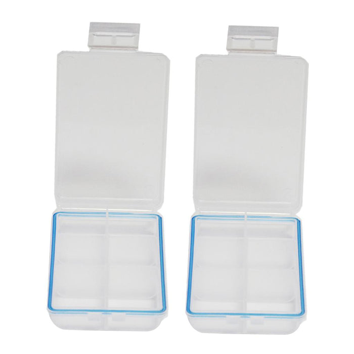 2 Pieces Travel Pill Organizer Medicine Container Case Jewelry Storage Box