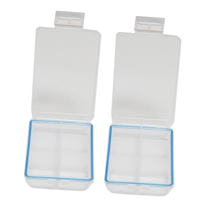 2 Pieces Travel Pill Organizer Medicine Container Case Jewelry Storage Box