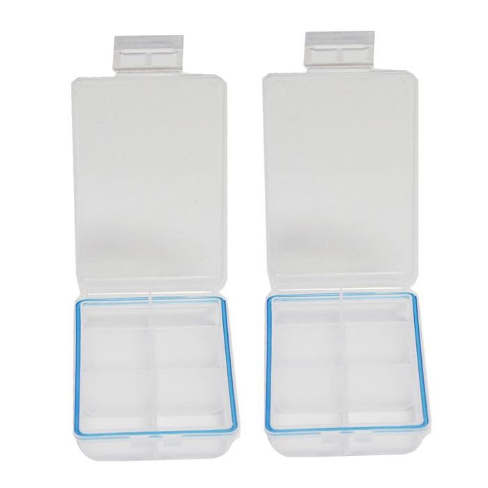 2 Pieces Travel Pill Organizer Medicine Container Case Jewelry Storage Box