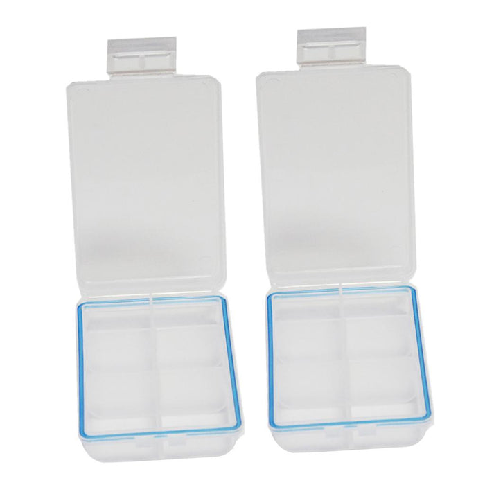 2 Pieces Travel Pill Organizer Medicine Container Case Jewelry Storage Box