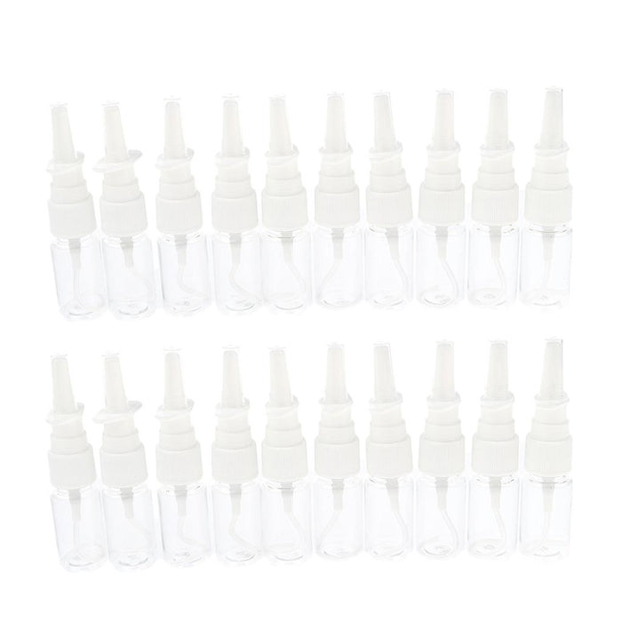 20 Pieces Empty Refillable Nasal Spray Bottles Fine Mist Nose Vials 10ml