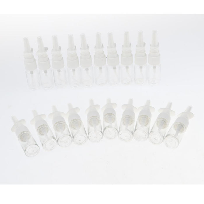 20 Pieces Empty Refillable Nasal Spray Bottles Fine Mist Nose Vials 10ml