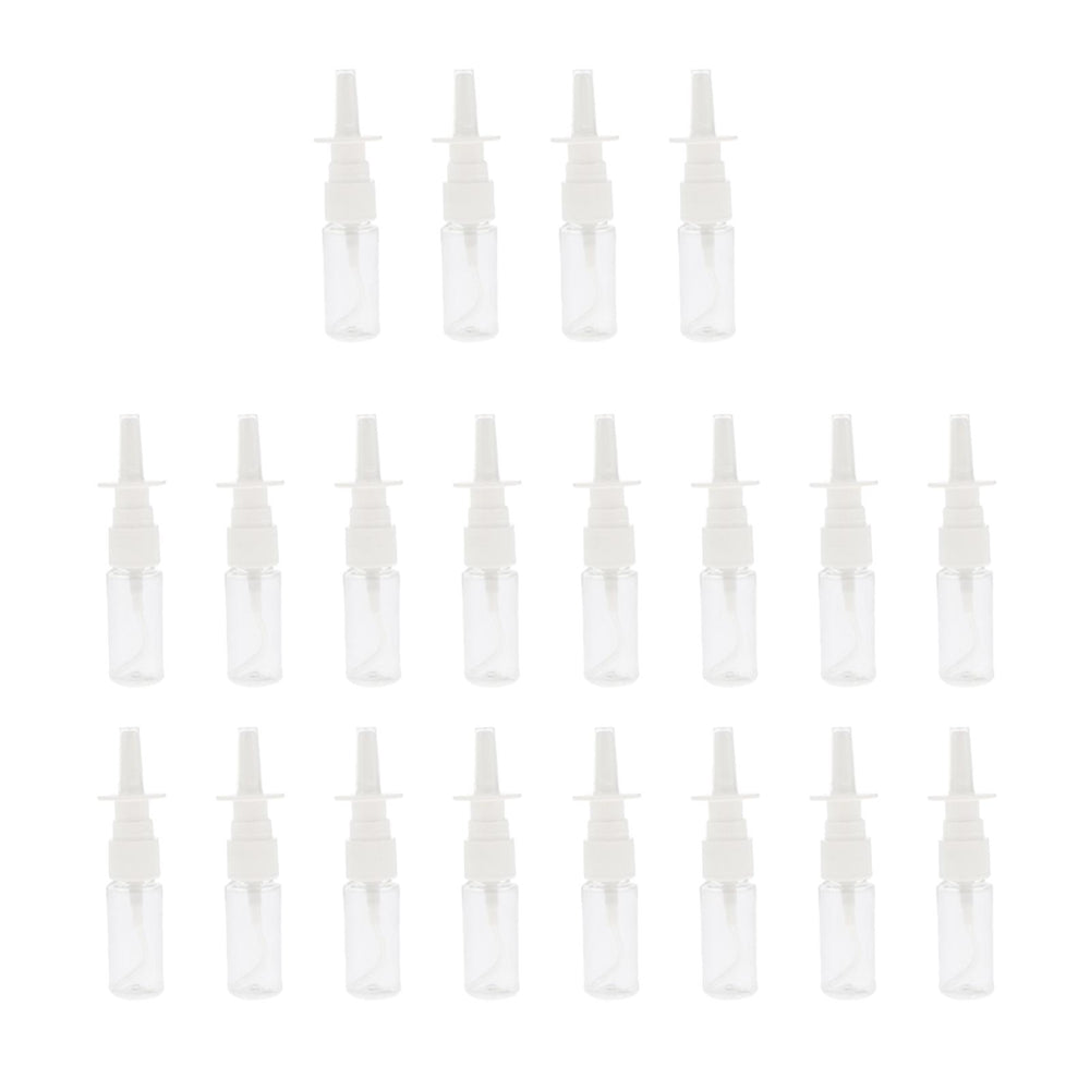 20 Pieces Empty Refillable Nasal Spray Bottles Fine Mist Nose Vials 15ml