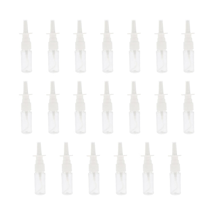 20 Pieces Empty Refillable Nasal Spray Bottles Fine Mist Nose Vials 15ml