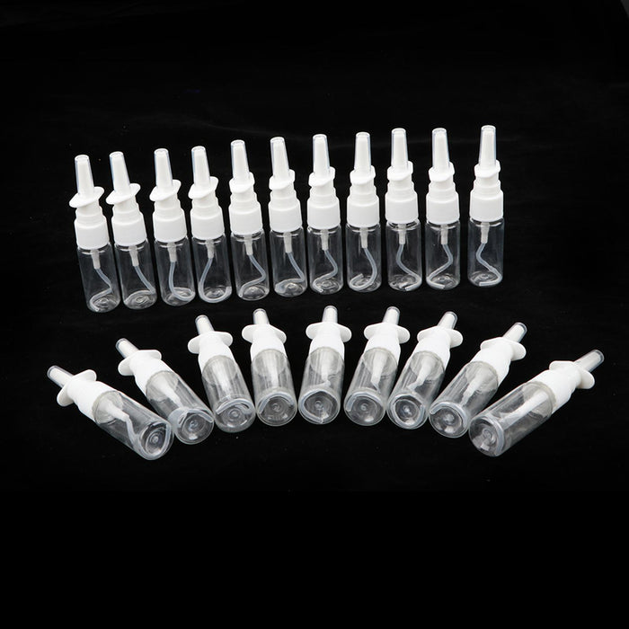 20 Pieces Empty Refillable Nasal Spray Bottles Fine Mist Nose Vials 15ml