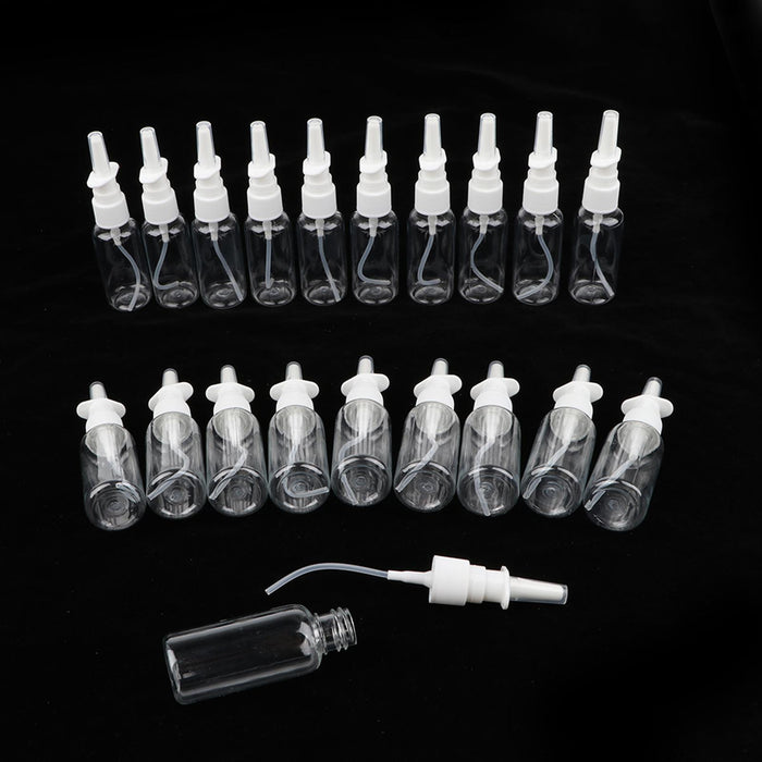 20 Pieces Empty Refillable Nasal Spray Bottles Fine Mist Nose Vials 30ml