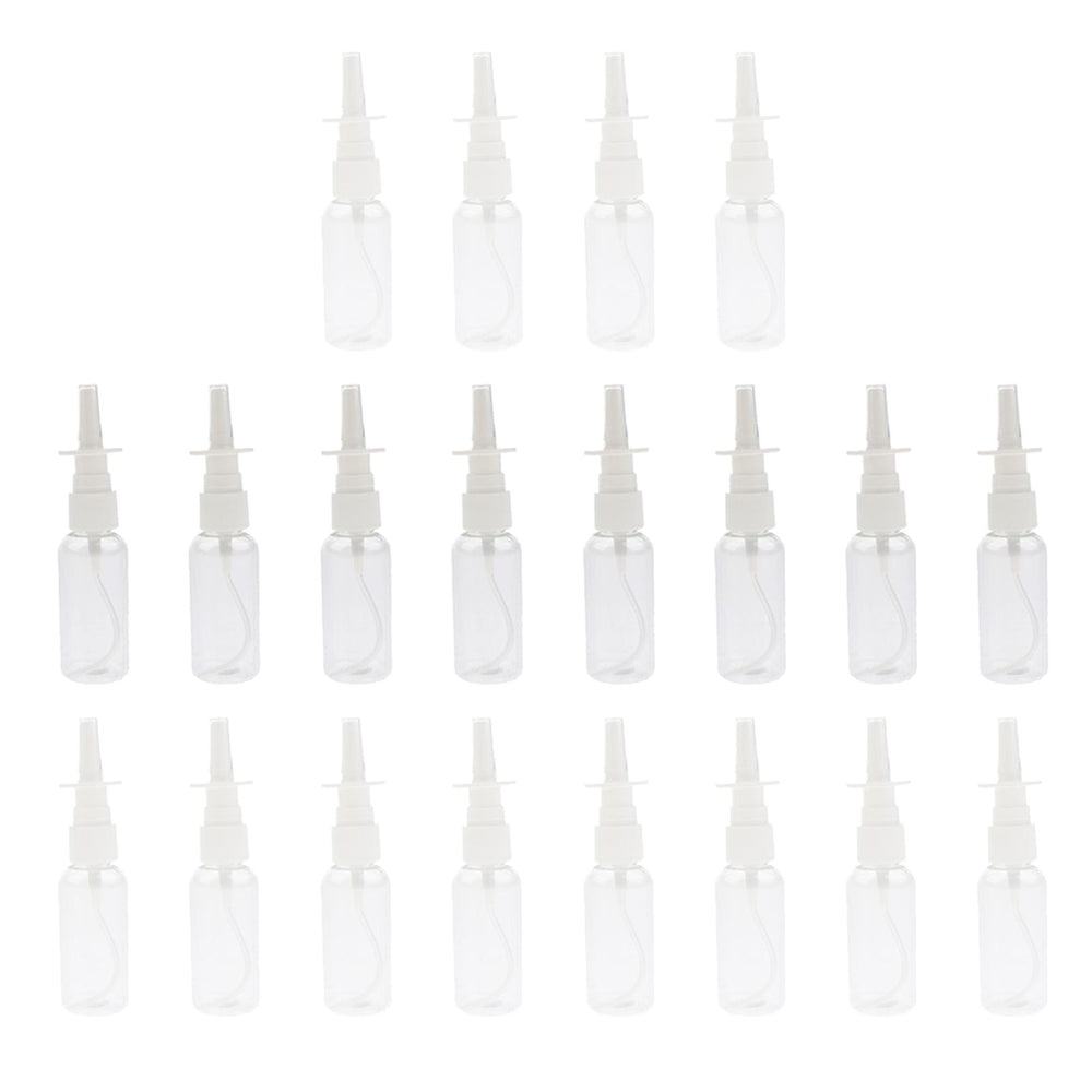 20 Pieces Empty Refillable Nasal Spray Bottles Fine Mist Nose Vials 30ml