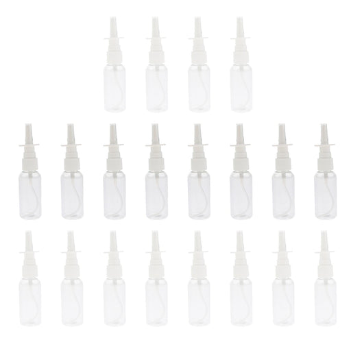 20 Pieces Empty Refillable Nasal Spray Bottles Fine Mist Nose Vials 30ml