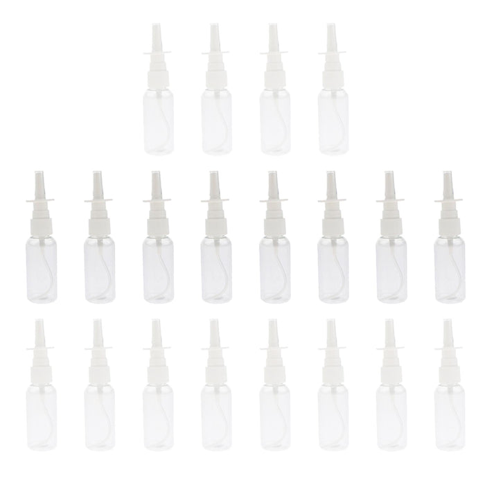 20 Pieces Empty Refillable Nasal Spray Bottles Fine Mist Nose Vials 30ml