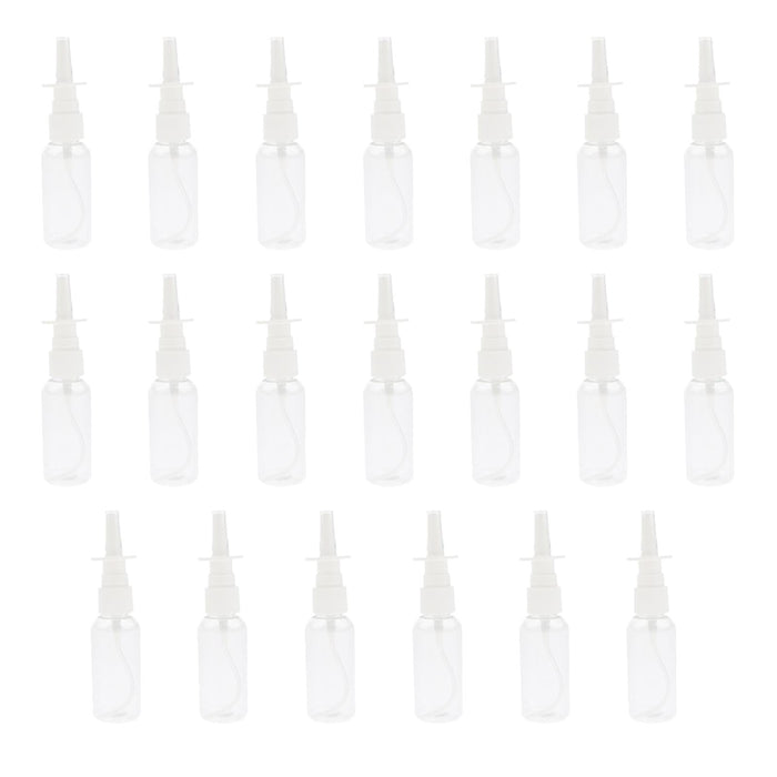 20 Pieces Empty Refillable Nasal Spray Bottles Fine Mist Nose Vials 30ml