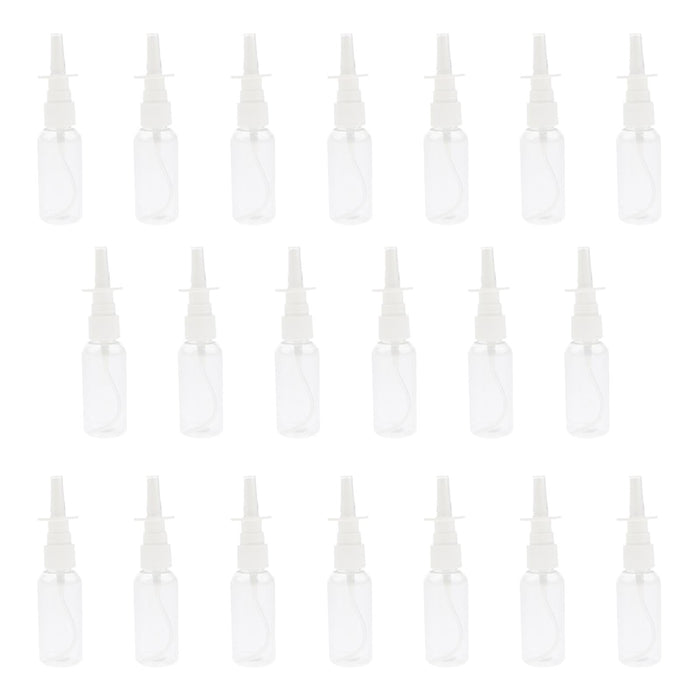 20 Pieces Empty Refillable Nasal Spray Bottles Fine Mist Nose Vials 30ml