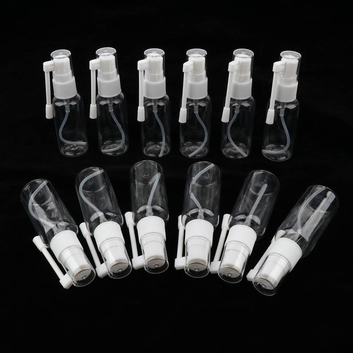 12 Pieces Empty Nasal Spray Refillable Bottle Oral Care Mist Atomizer 30ml