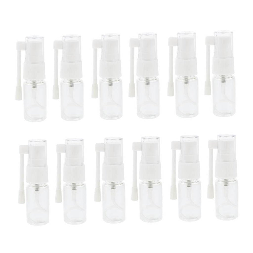 12 Pieces Empty Nasal Spray Refillable Bottle Oral Care Mist Atomizer 30ml