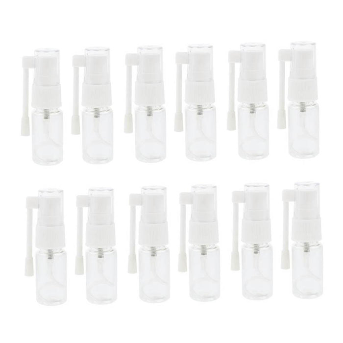 12 Pieces Empty Nasal Spray Refillable Bottle Oral Care Mist Atomizer 30ml