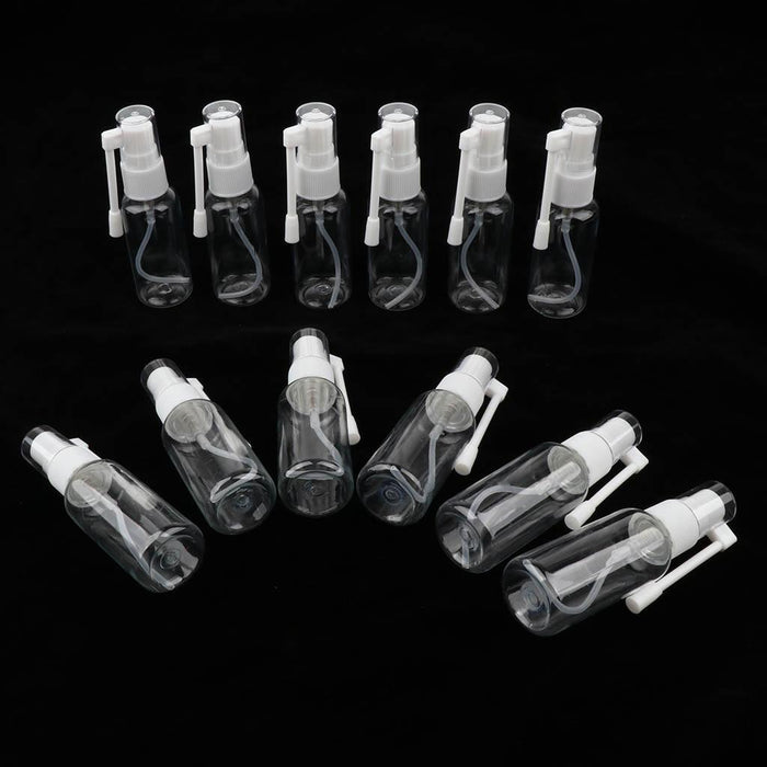 12 Pieces Empty Nasal Spray Refillable Bottle Oral Care Mist Atomizer 30ml