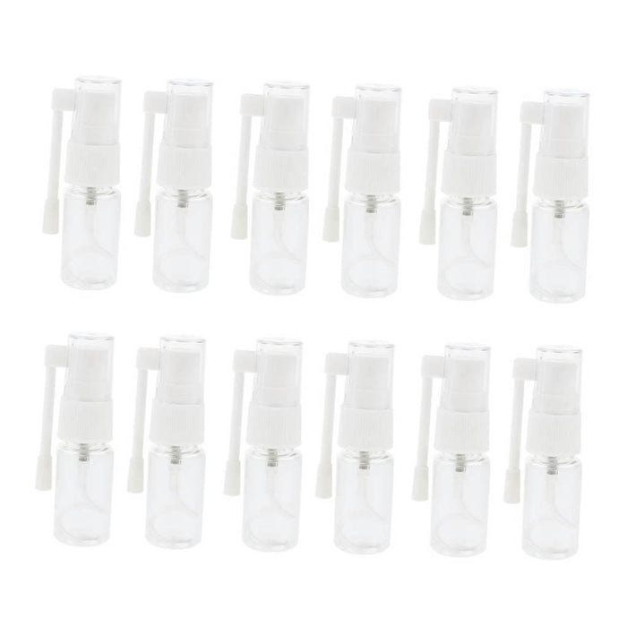 12 Pieces Empty Nasal Spray Refillable Bottle Oral Care Mist Atomizer 30ml