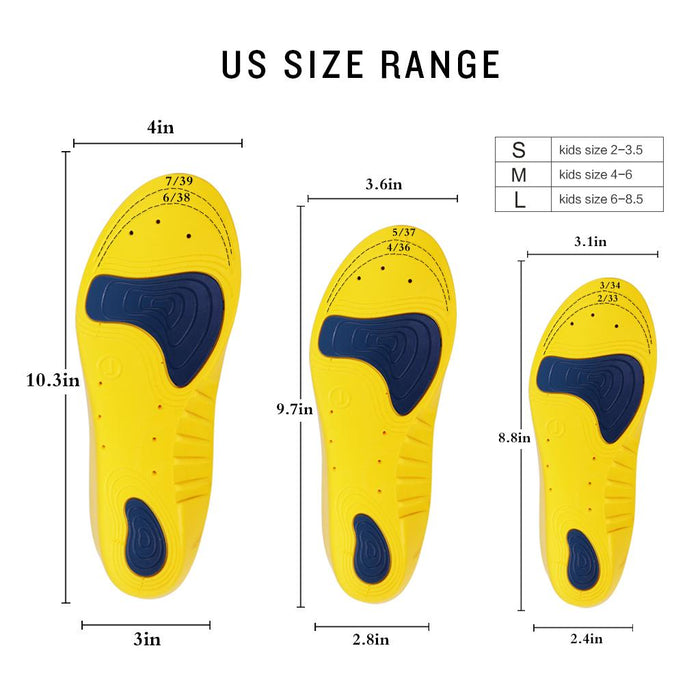 1 Pair Kids Flat Feet Sports Shoes Insoles Arch Support Inserts Cushions L