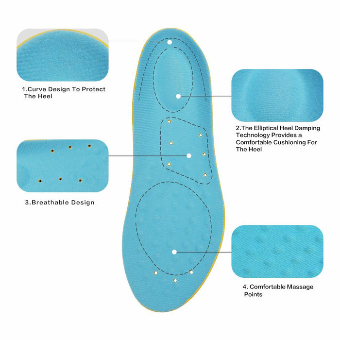 1 Pair Kids Flat Feet Sports Shoes Insoles Arch Support Inserts Cushions L