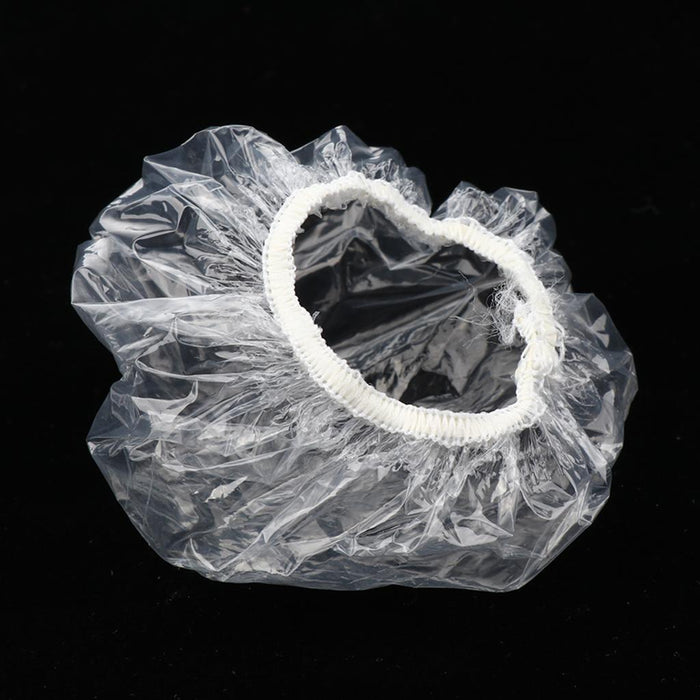 100 Pieces Disposable Bath Ear Covers Waterproof Earmuffs Caps Transparent