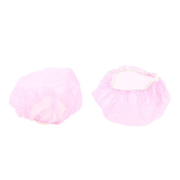 100 Pieces Disposable Bath Ear Covers Waterproof Earmuffs Caps Pink