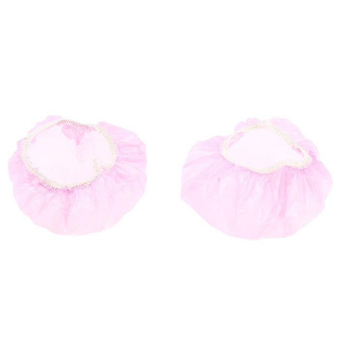 100 Pieces Disposable Bath Ear Covers Waterproof Earmuffs Caps Pink