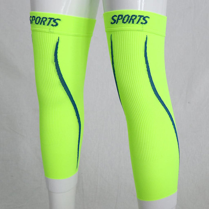 1 Pair Sport Leg Compression Sleeves Calf Guard Brace L-XL Fluorescent Green