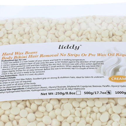 Crofta Wax Beans Hair Removal Face Leg Depilatory Hard Wax Pellets 500g  Cream