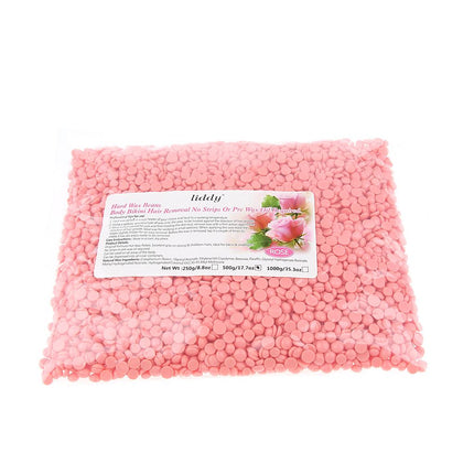 Crofta Wax Beans Hair Removal Face Leg Depilatory Hard Wax Pellets 500g  Rose