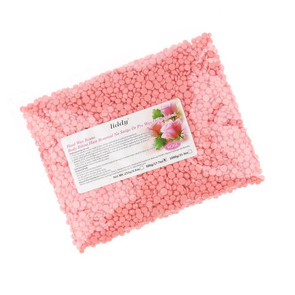 Crofta Wax Beans Hair Removal Face Leg Depilatory Hard Wax Pellets 500g  Rose