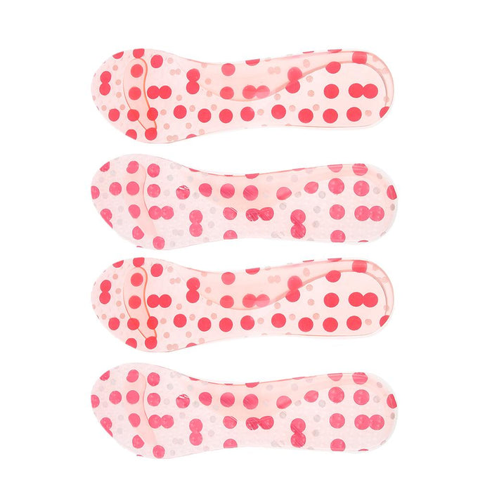 2 Pairs Silicone High Heel Insoles Insert Arch Pain Ease Pad  Pink Dots