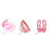 2 Pairs Silicone High Heel Insoles Insert Arch Pain Ease Pad  Pink Dots